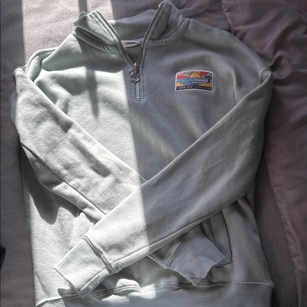 Green Crew Neck Sweater Soft Cotton Blend
